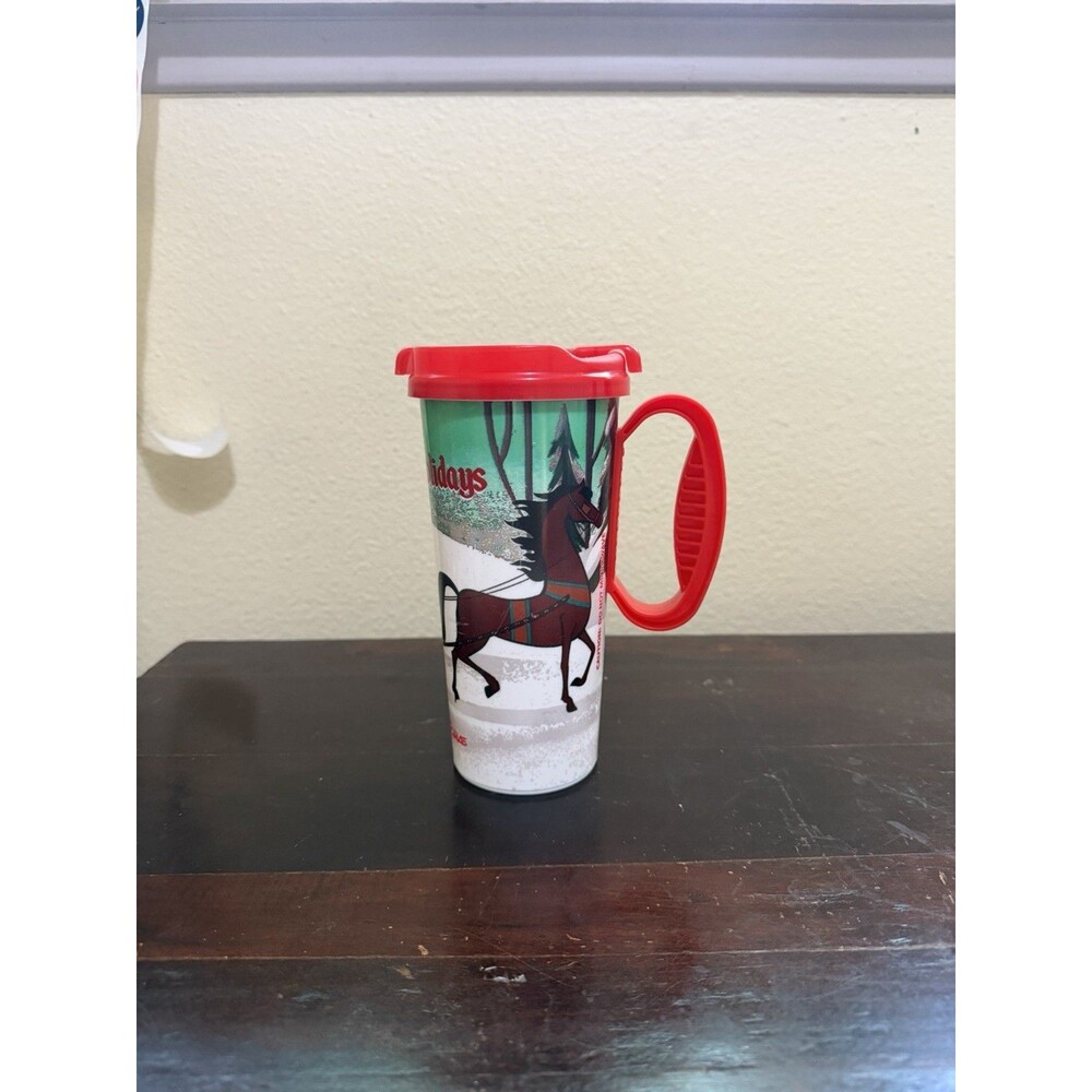Disney Parks Happy Holidays Plastic Travel Coffee Cup Mug Sleigh Ride